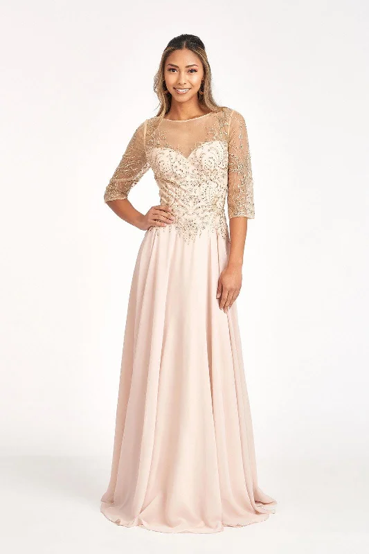 Long Chiffon Mother of the Bride Formal Dress