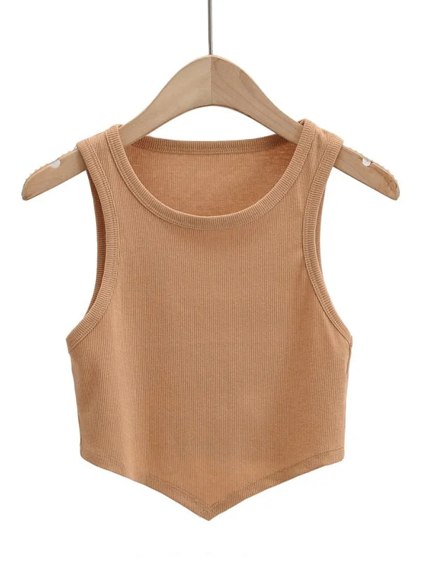 Summer Must-Have: Casual Crop Tank Top in Cotton Blend