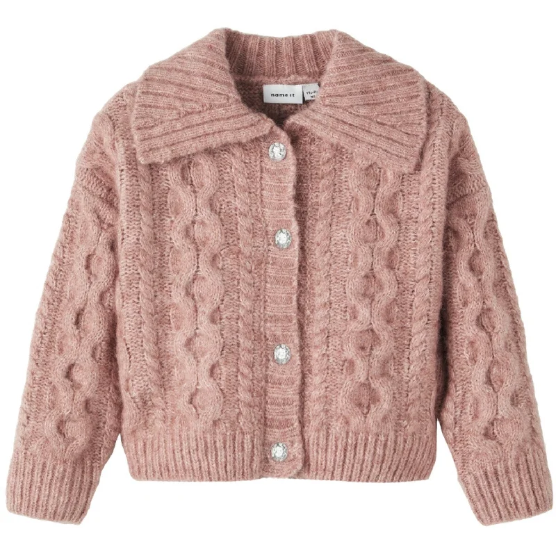 Name it Light Mahogany Ohalli Knit Cardigan