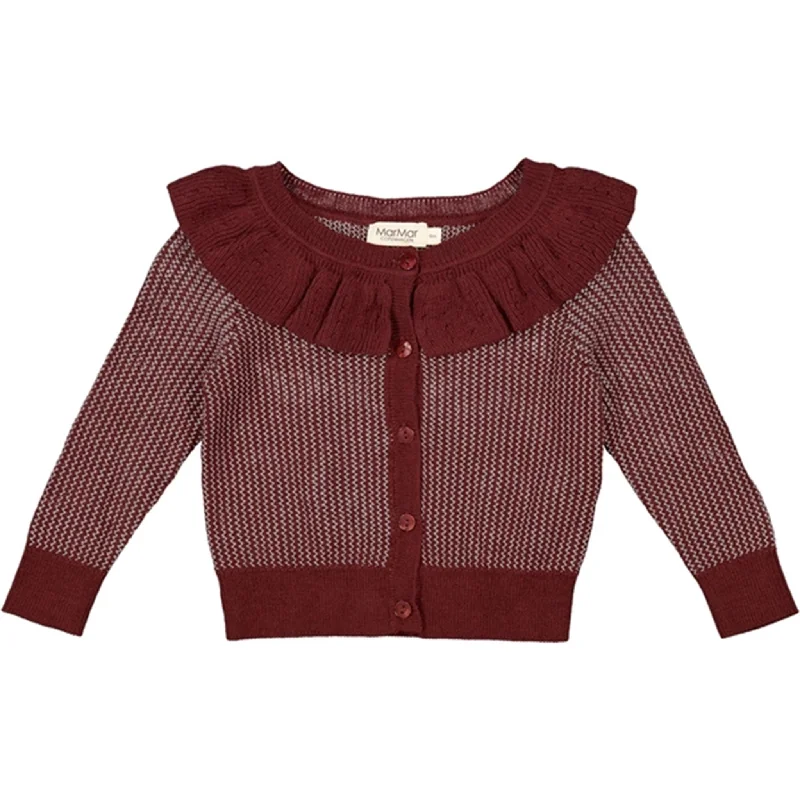 MarMar Dark Ruby Zigzag Tilda Frill Cardigan