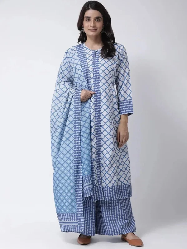 Hangup Women Standard Printed Indian Ethnic Set-X17_3Pc_KurtaSet