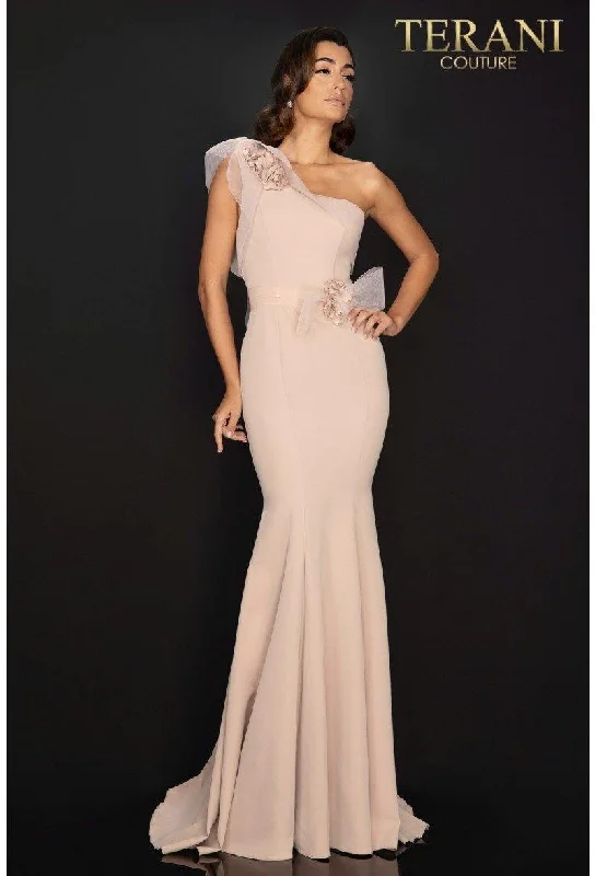 Terani Couture 2011E2092 One Shoulder Long Prom Dress