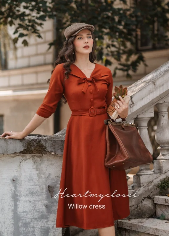 Willow Dress - 1950s A-line vintage dress