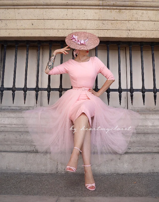 ROSE pencil dress + TULLE skirt wrap