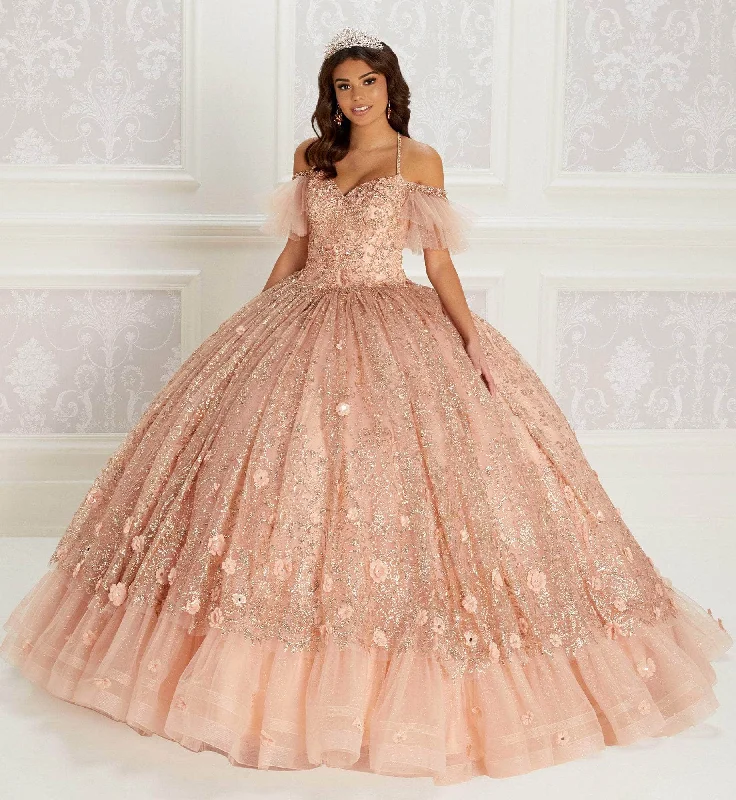 Princesa by Ariana Vara PR22144 - Embroidered Glitter Tulle Quinceañera Ball Gown