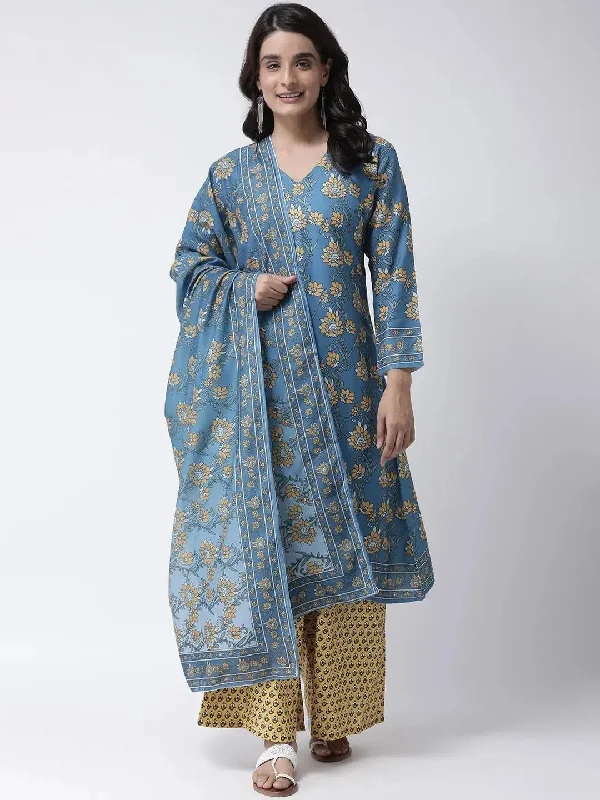 Hangup Women Standard Printed Indian Ethnic Set-X22_3Pc_KurtaSet