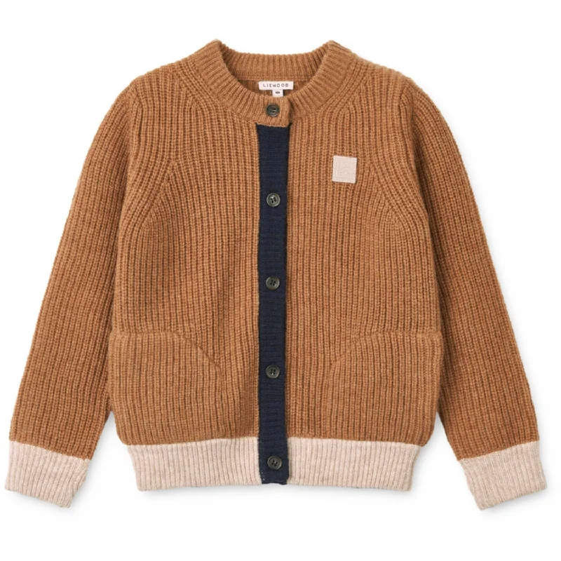 LieWood Golden Caramel Melange Tiago Knit Cardigan