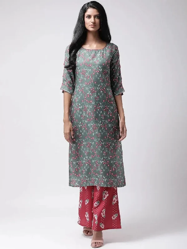 Hangup Women Standard Printed Indian Ethnic Set-W3_2PcKurtaSet