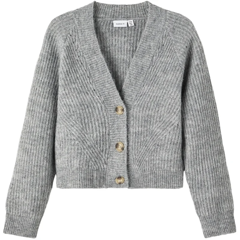 Name it Grey Melange Seranne Knit Cardigan