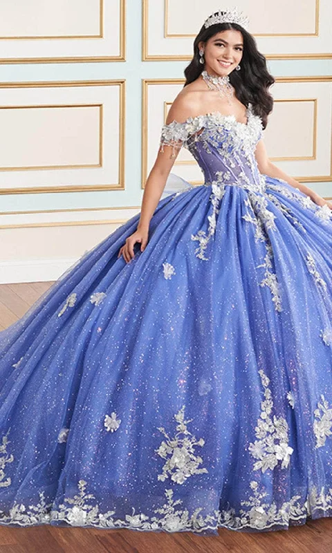 Princesa by Ariana Vara PR30178 - Floral Embellished Off-Shoulder Ball Gown