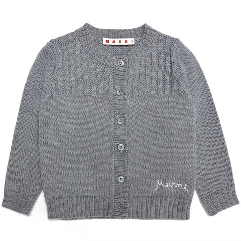 Marni Medium Grey Knit Cardigan