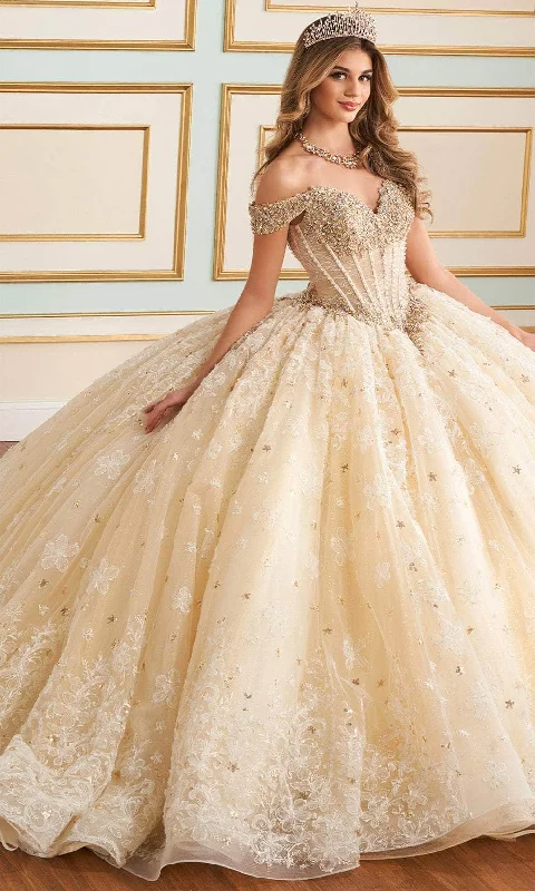 Princesa by Ariana Vara PR30177 - Embroidered with Capelet Lace Quinceañera Gown