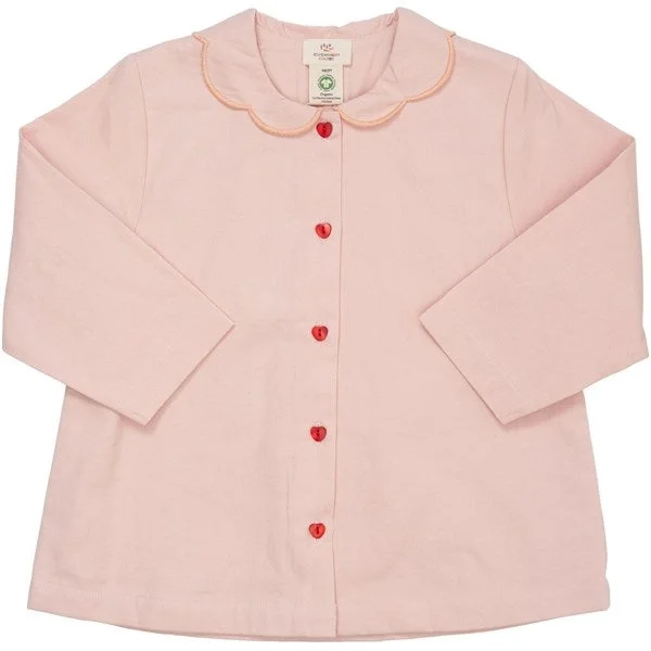 Copenhagen Colors Dusty Rose Twill Cardigan w. Heart