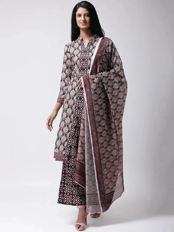 Hangup Women Standard Printed Indian Ethnic Set-X6_3PcKurtaSet