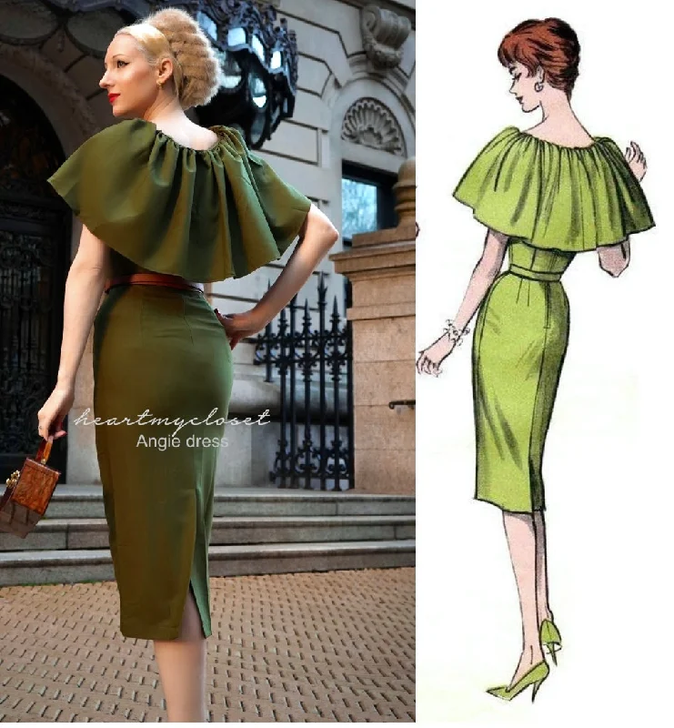 Angie - 1950s pencil vintage inspired dress