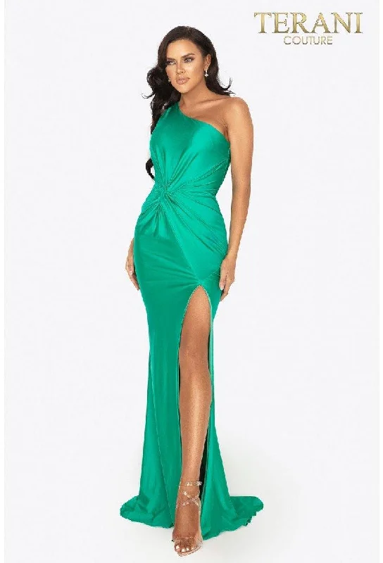 Terani Couture 2011P1066 One Shoulder Long Prom Dress