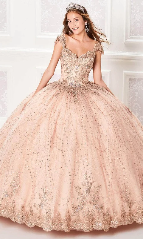 Princesa by Ariana Vara PR21964 - Cap Sleeve Embellished Ball Gown