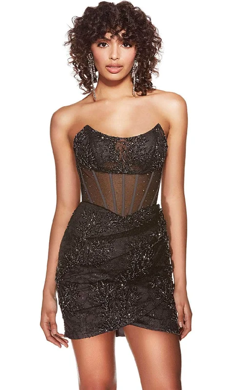 Alyce Paris 4864 - Strapless Corset Cocktail Dress