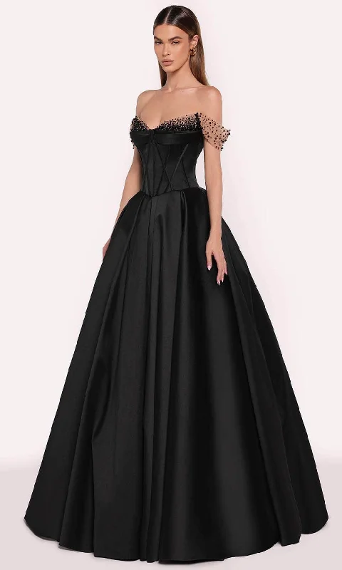 Tarik Ediz 98741 - Bead Trimmed Taffeta Gown