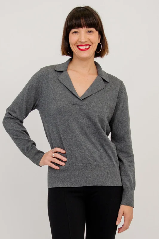 Astrid Sweater, Grey, Cotton