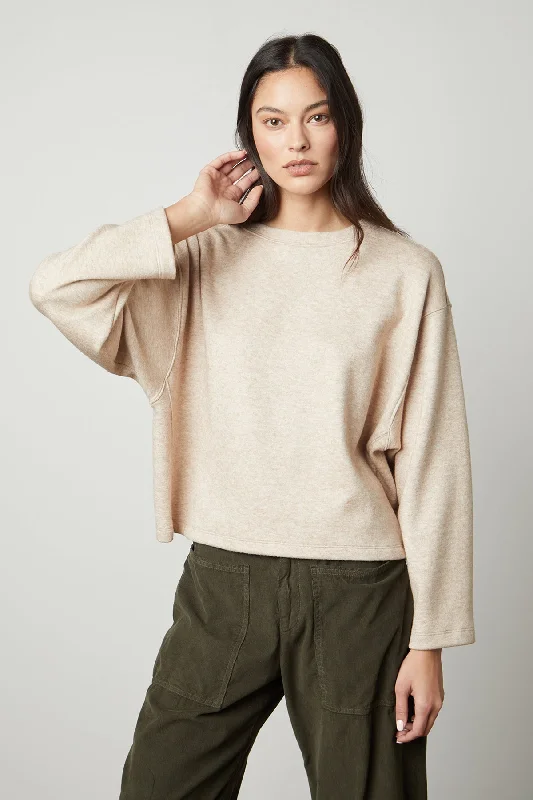 NIA DOUBLE KNIT CROPPED CREW