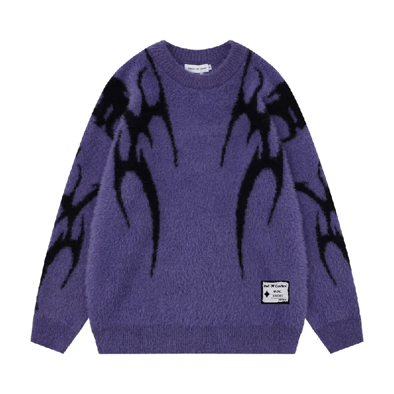 OOC' High Street Devil Pattern Jacquard  Sweater