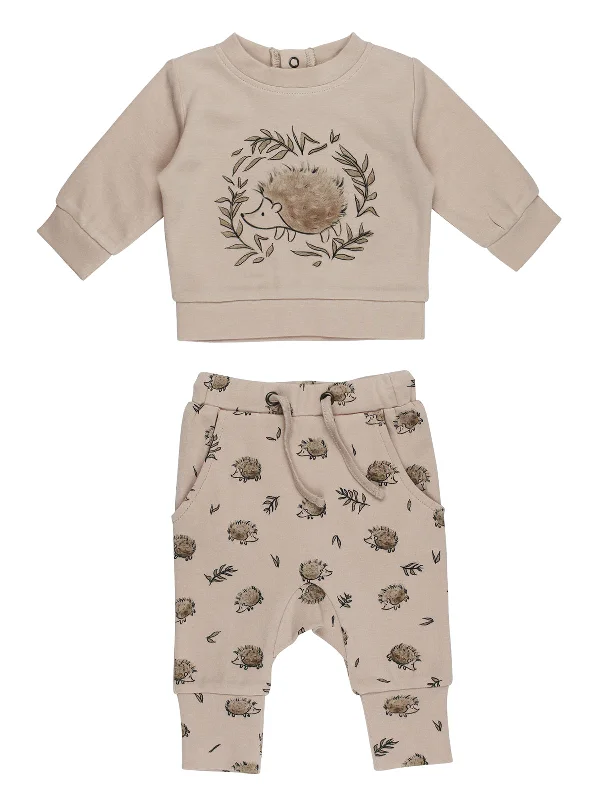 Organic Sweatshirt & Jogger Set, Prickles