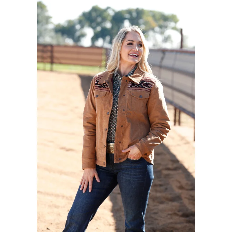 Cinch Women's Brown Corduroy Trucker Jacket