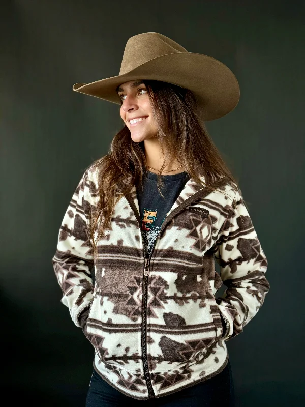 Cinch Womens Pullover Black/White & Aztec Pattern