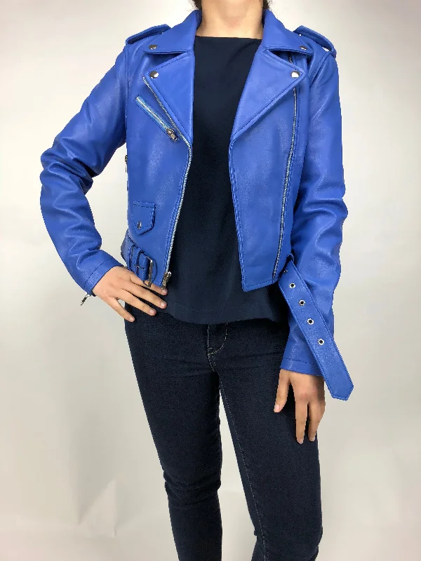 Women's Classic Biker Royal Blue [ SLIM FIT]