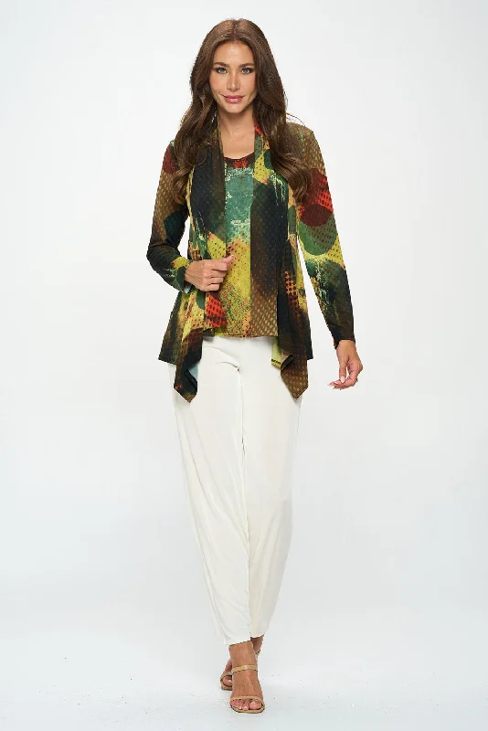 Mid-cut Jacket Long Sleeve Print-4028HT-LRP1-W412