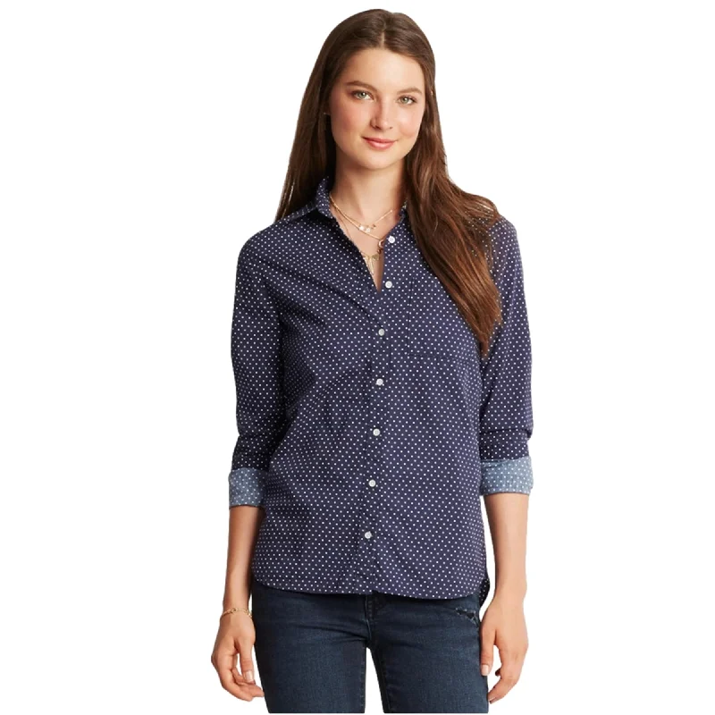 Aeropostale Womens Polka Dot Button Up Shirt