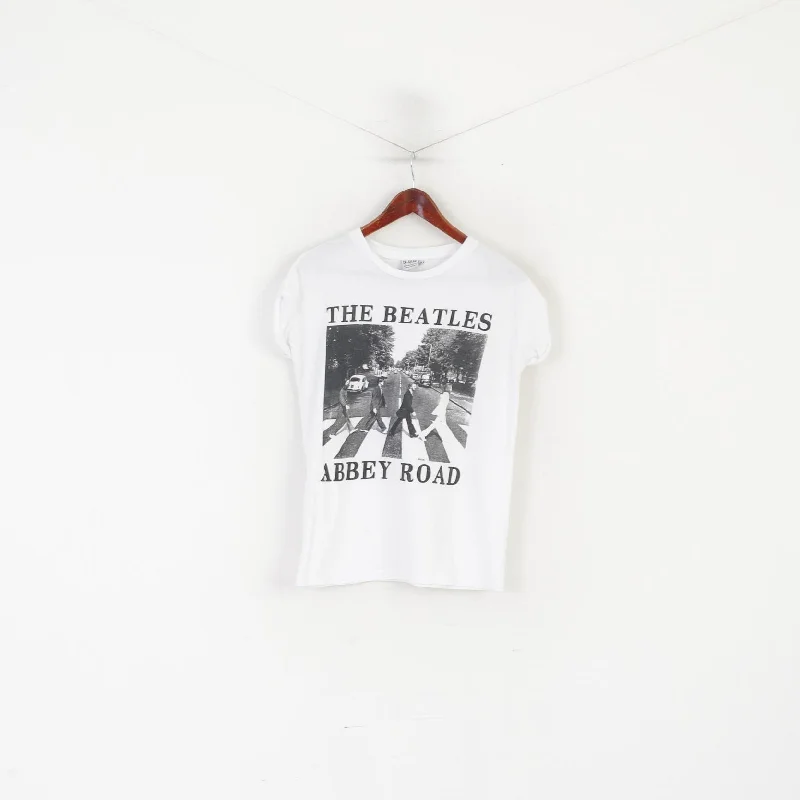 The Beatles Women 8 S Shirt White Cotton TM Product Abbey Road Top