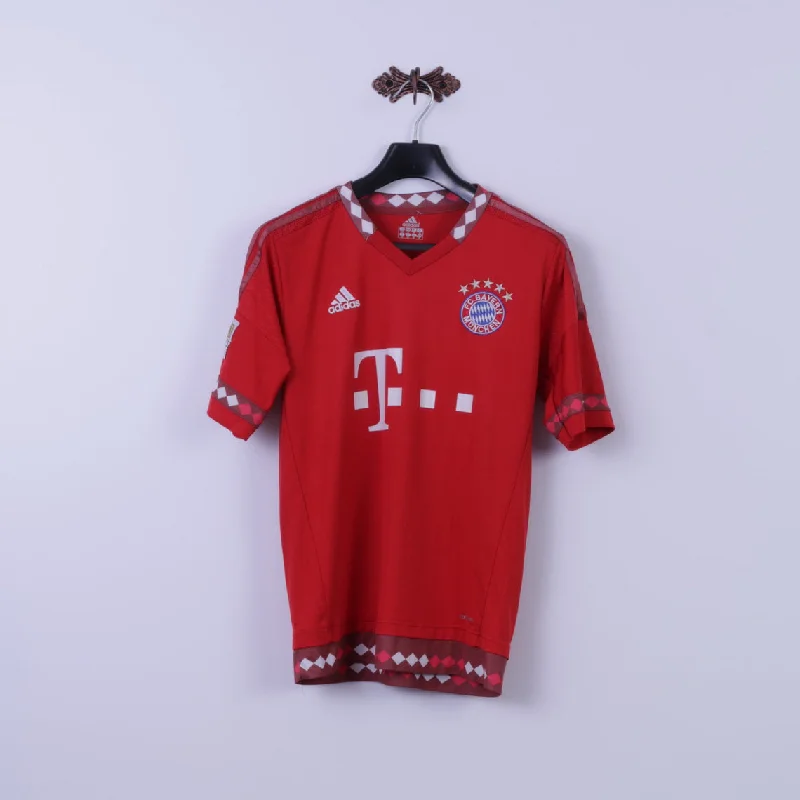 Adidas Womens 10 M Shirt red Bayern Munchen Football #7 Ribery Jersey Top