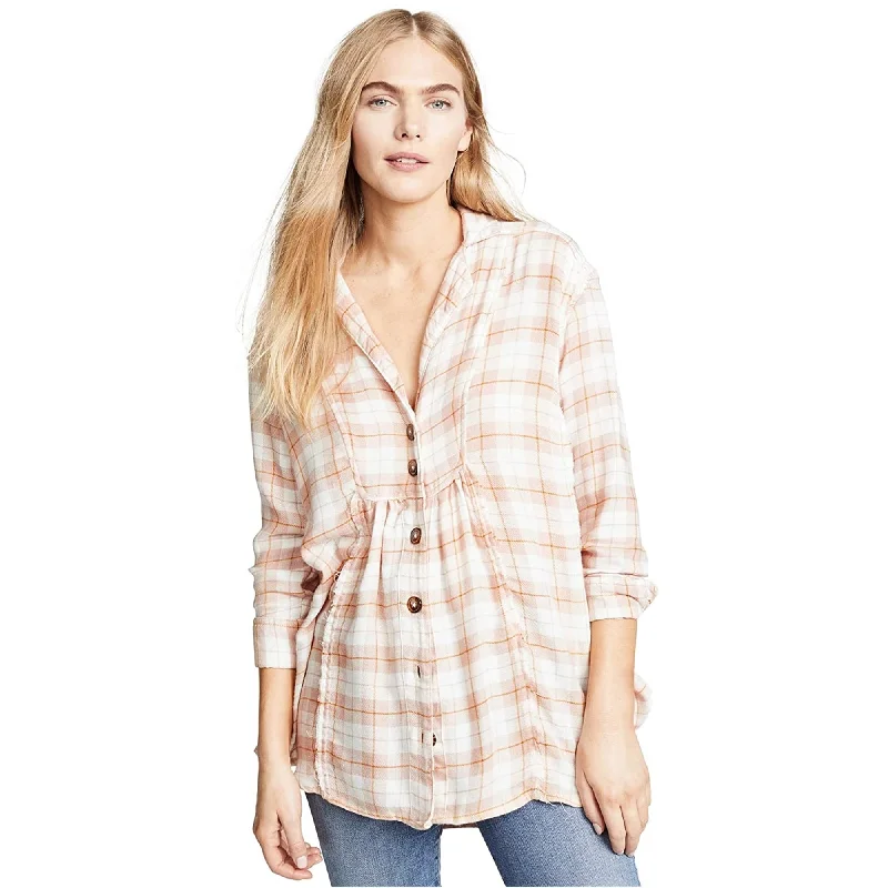 Free People Womens All About The Feels Button Up Shirt