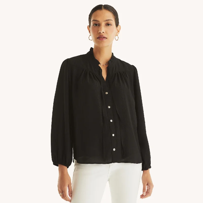 Nautica Womens Tie-Front Shirt