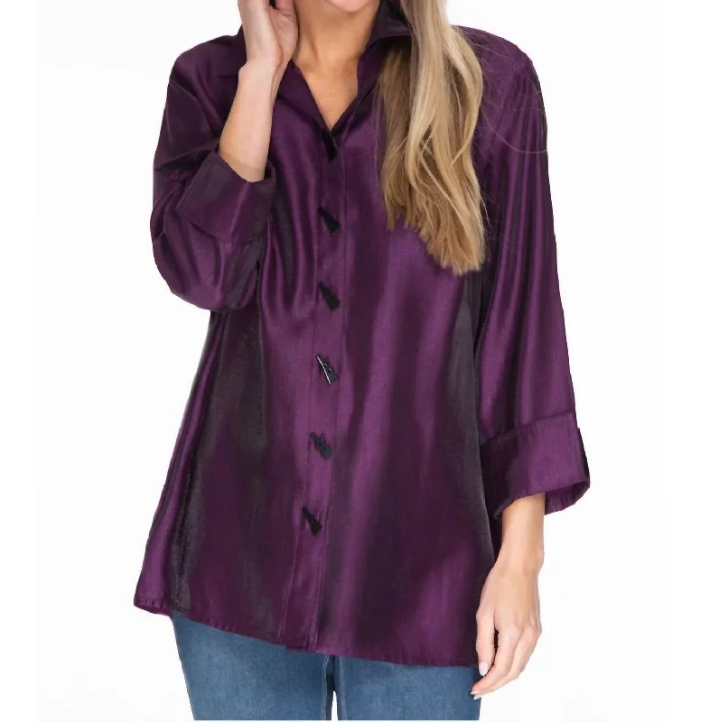 Rising Horizon Shirt In Eggplant