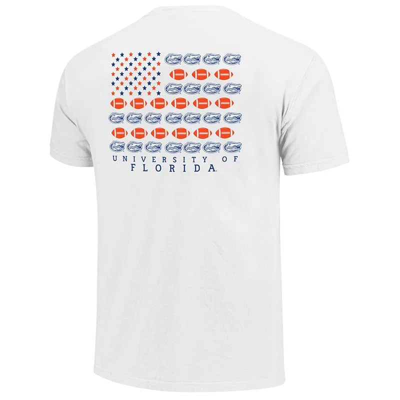 UF American Flag Football Short Sleeve T-Shirt