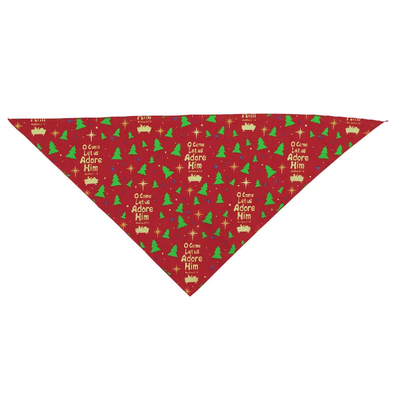 Kerusso Christmas Pet Bandana Adore Him