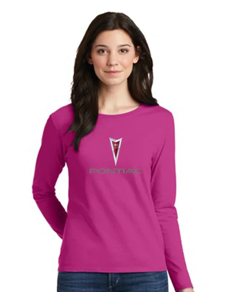 Pontiac 2000's Ladies' 5.3 oz. Gildan Heavy Cotton Missy Fit Long-Sleeve T-Shirt