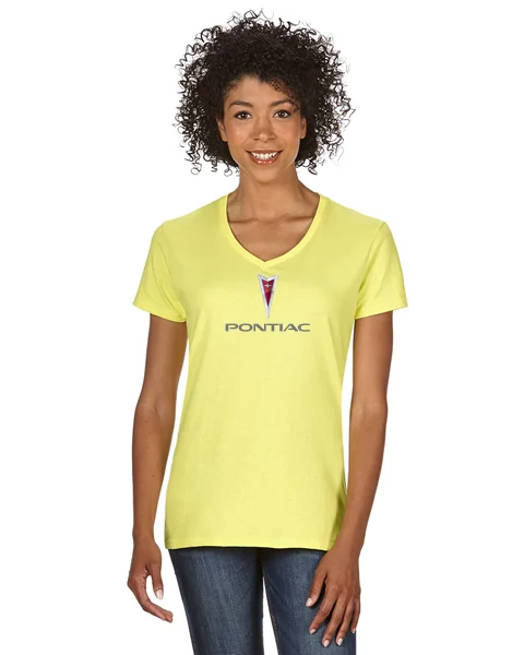 Pontiac 2000's Ladies Short sleeve V-neck Gildan T-shirt