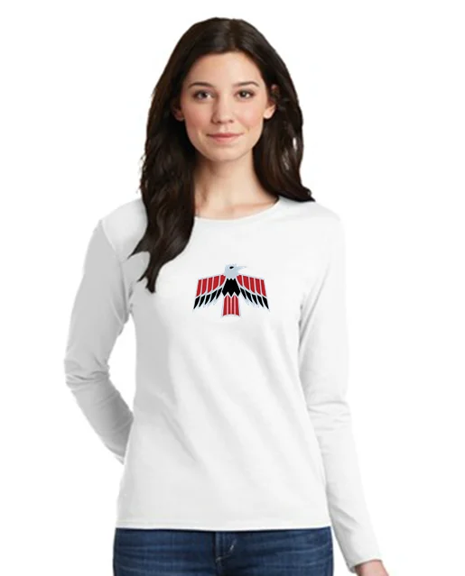 Pontiac 60's Firebird Ladies' 5.3 oz. Gildan Heavy Cotton Missy Fit Long-Sleeve T-Shirt