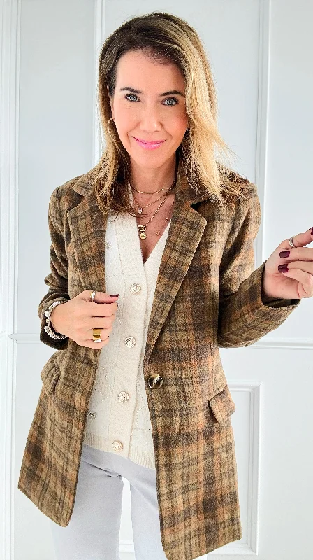 Autumn Affair Plaid Blazer