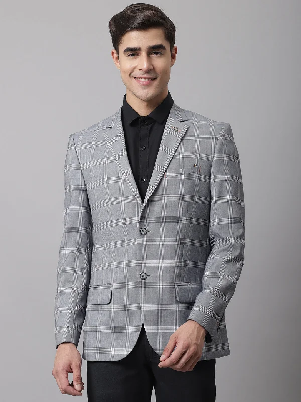 Men Light Grey Formal Blazer