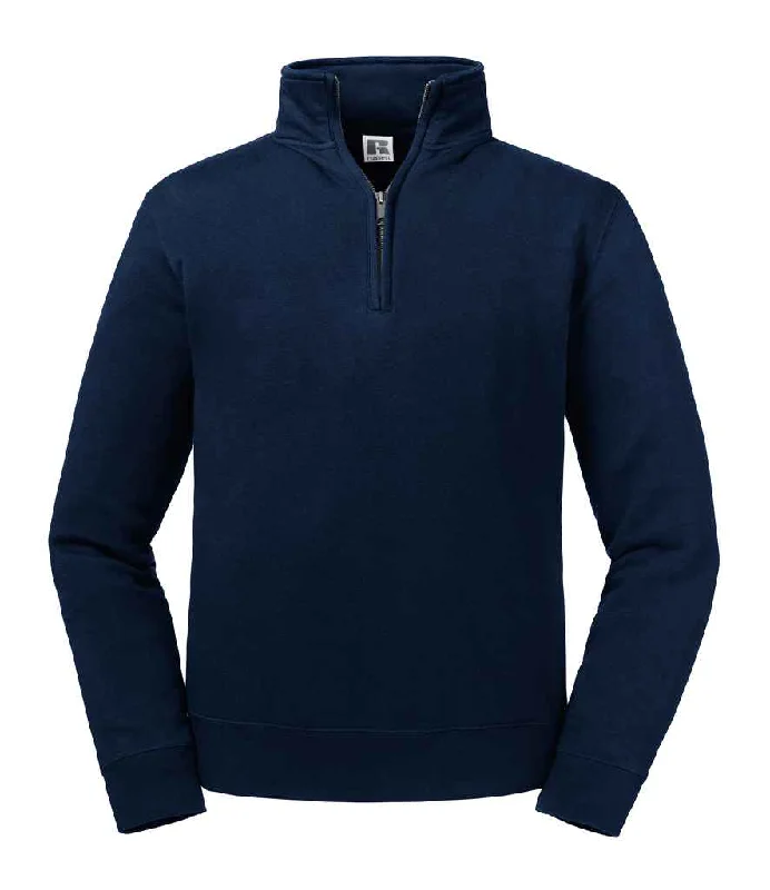 Russell Authentic Zip Neck Sweatshirt | French Navy