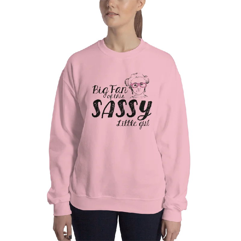 Big Fan of this Sassy Little Girl (Esperanza - Raising Dion) Sweatshirt Light Colors