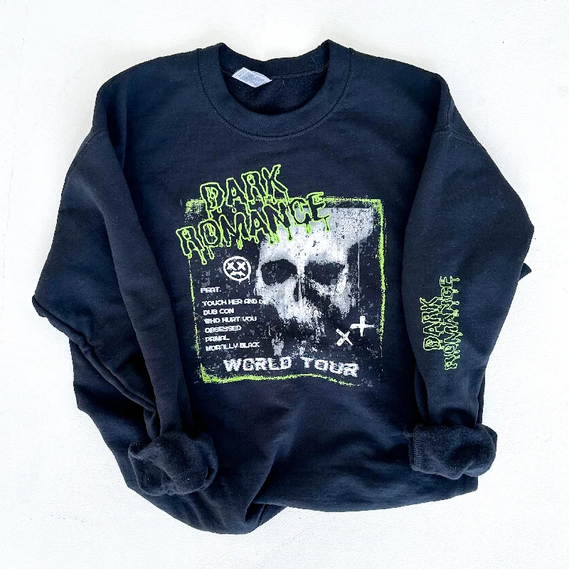 dark romance world tour sweatshirt w/ sleeve detail