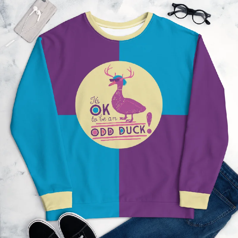 It's OK to be an Odd Duck! Color Block Unisex Sweatshirt