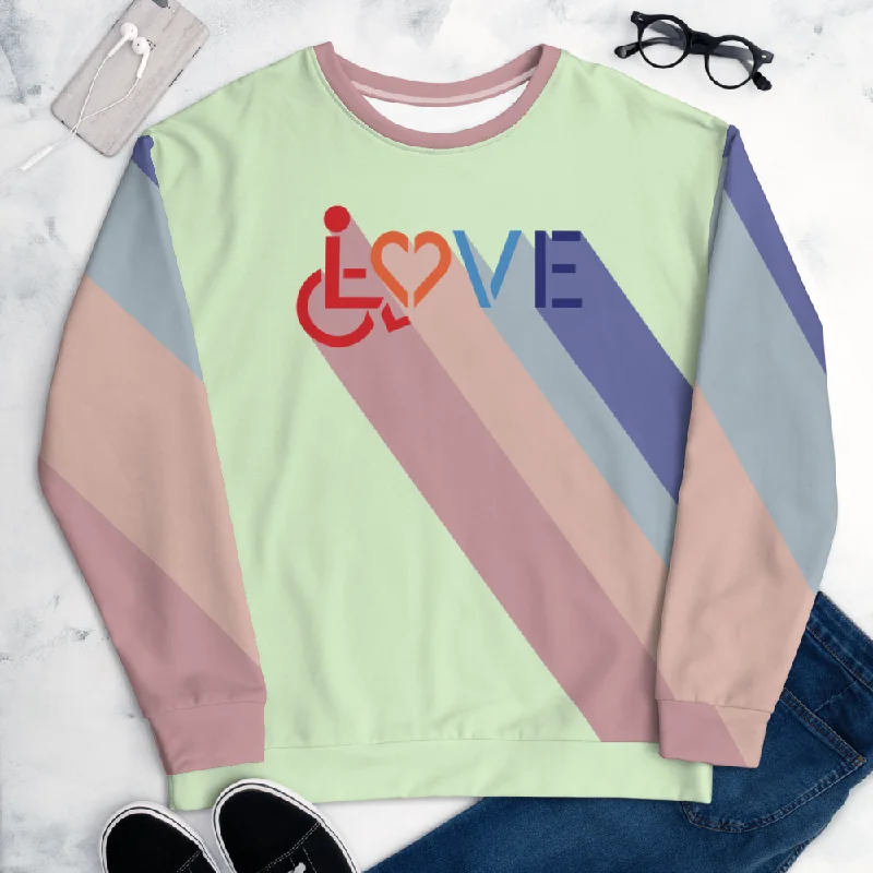 Love for the Disability Community (Rainbow Shadow) Unisex Sweatshirt