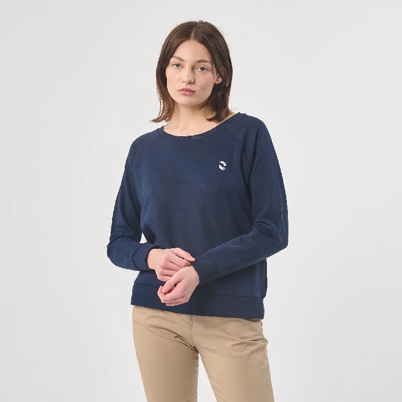 Omnitau Women's Organic Cotton Oversized Style Sweatshirt - Navy